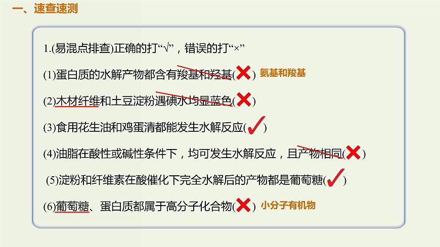 2020版高考化學(xué)一輪復(fù)習(xí)考點備考課件9.2.2基本營養(yǎng)物質(zhì) (含解析)第2頁