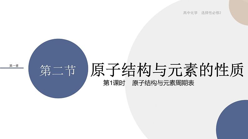 第一章 第二节 第1课时 原子结构与元素周期表(课件PPT)第1页
