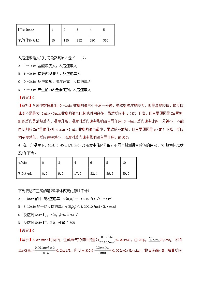 (通用版)高考化学一轮复习一遍过专题25化学反应速率(含解析)02