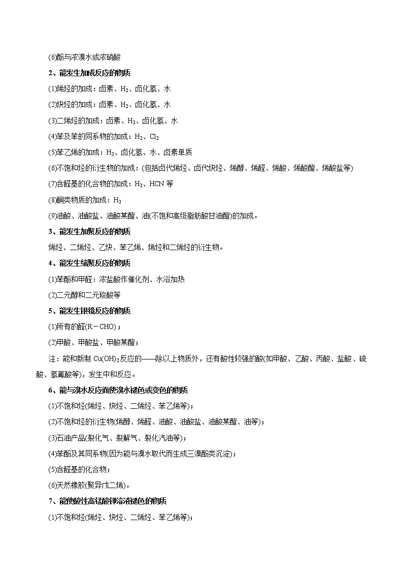 高考化学必背知识与解题秘籍手册模块2.3 有机物特征性质、反应与用途第3页
