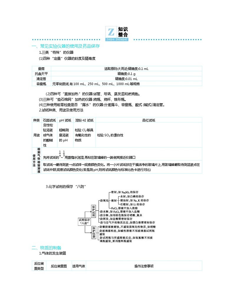 高考化学二轮复习专题8化学实验基础(含解析)02