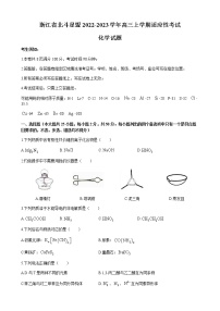 浙江省北斗星盟2022-2023学年高三上学期期末适应性考试化学试题（含答案）