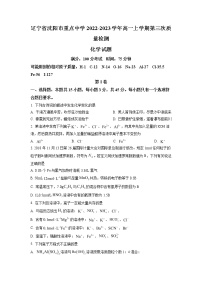 辽宁省沈阳市重点中学2022-2023学年高一上学期第三次月考化学试题（解析版）