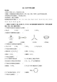 2023浙江省北斗星盟高三上学期适应性考试（一模）化学含答案