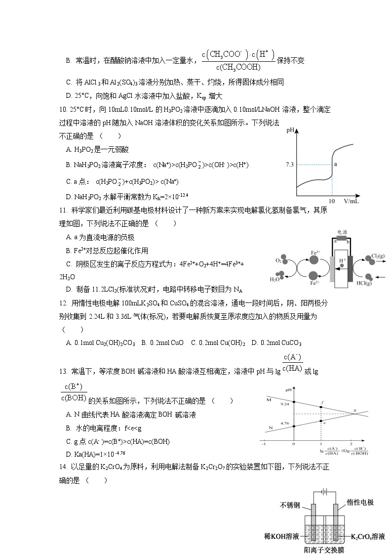 重庆市万州新田中学2022-2023学年高二化学上学期期末模拟考试试题（一）（Word版附解析）03