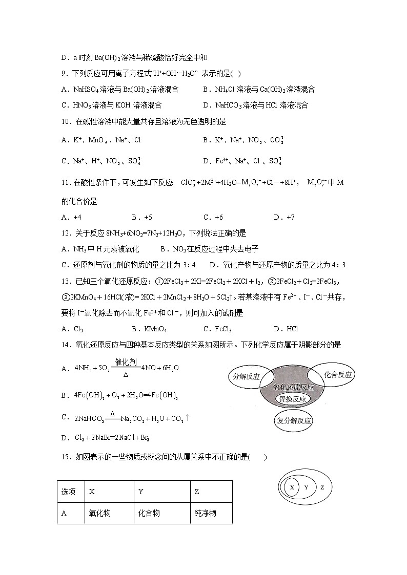 四川省隆昌市第七中学2022-2023学年高一上学期期中测试化学试题含答案第3页