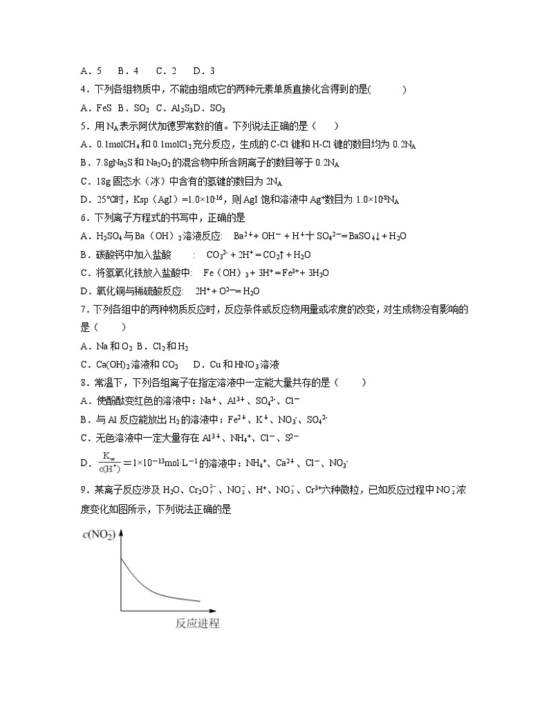 2022-2023学年新疆维吾尔自治区和田地区于田县高三上学期11月期中化学试题 Word版第2页