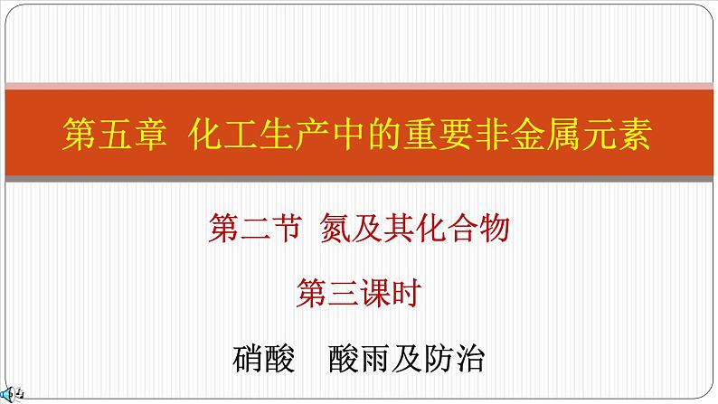 人教版(2019)高中化学必修二 5.2 氮及其化合物 第三课时 课件01