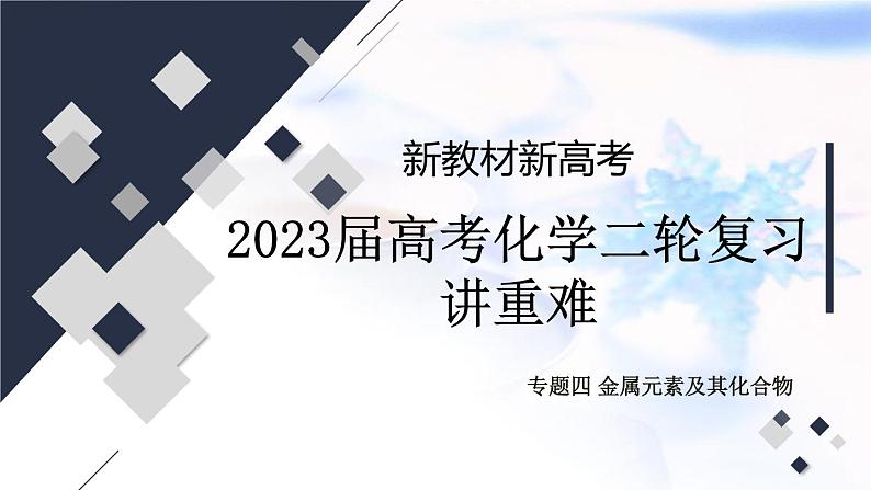 2023届高考化学二轮复习金属元素及其化合物课件第1页
