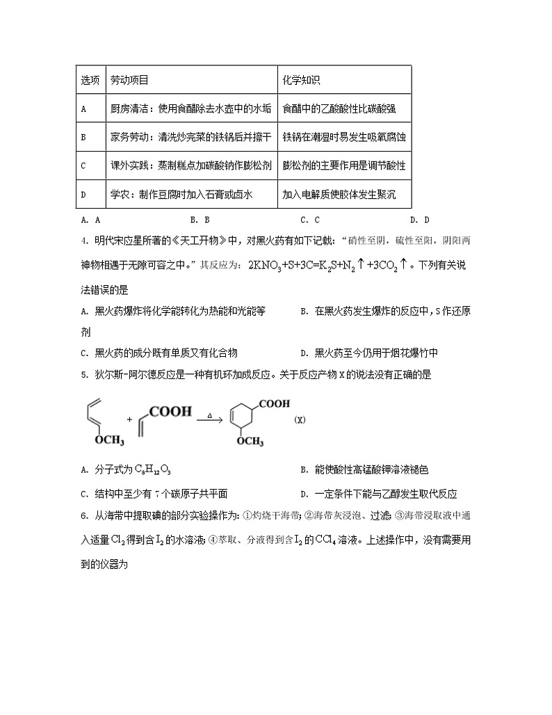 【高考化学】广东省广州市2022-2023学年专项突破模拟试题(一模)含解析第2页