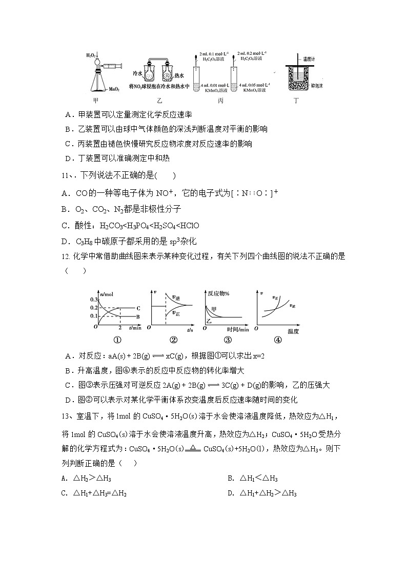 2021-2022学年四川省遂宁中学高二下学期开学考试化学试题 解析版03