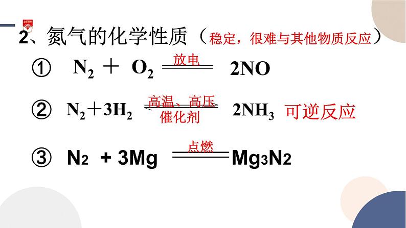 配套新教材-高中化学-RJ-必修第二册-第五章 第二节 第1课时 氮气与氮的固定 一氧化氮和二氧化氮课件PPT第5页