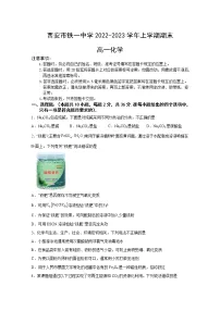 西安市铁一中学2022-2023学年高一化学上学期1月期末考试试卷(Word版附答案)