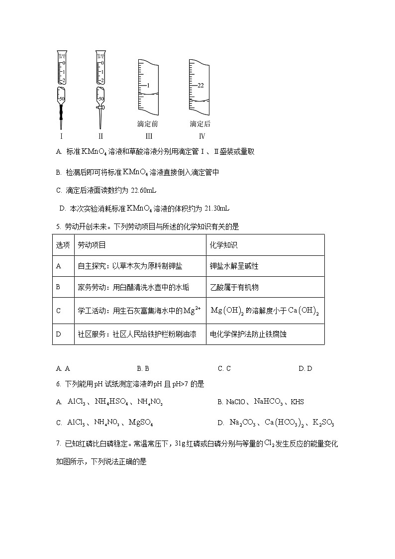 河南省皖豫2022-2023学年高二化学上学期阶段性测试(二)试卷(Word版附答案)02