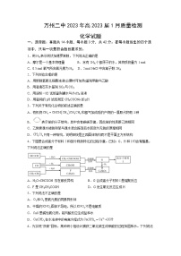 重庆市万州第二高级中学2022-2023学年高三上学期1月质量检测化学试题（Word版附答案）