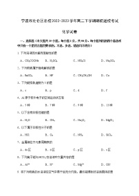 浙江省宁波市北仑区名校2022-2023学年高二下学期期初返校考试化学试题（Word版含答案）