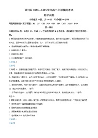 2023北京通州区高三上学期期末摸底考试化学试题含解析