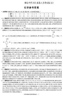 湖南省长沙市雅礼中学2022-2023学年高三上学期第五次月考化学答案（雅礼五次）