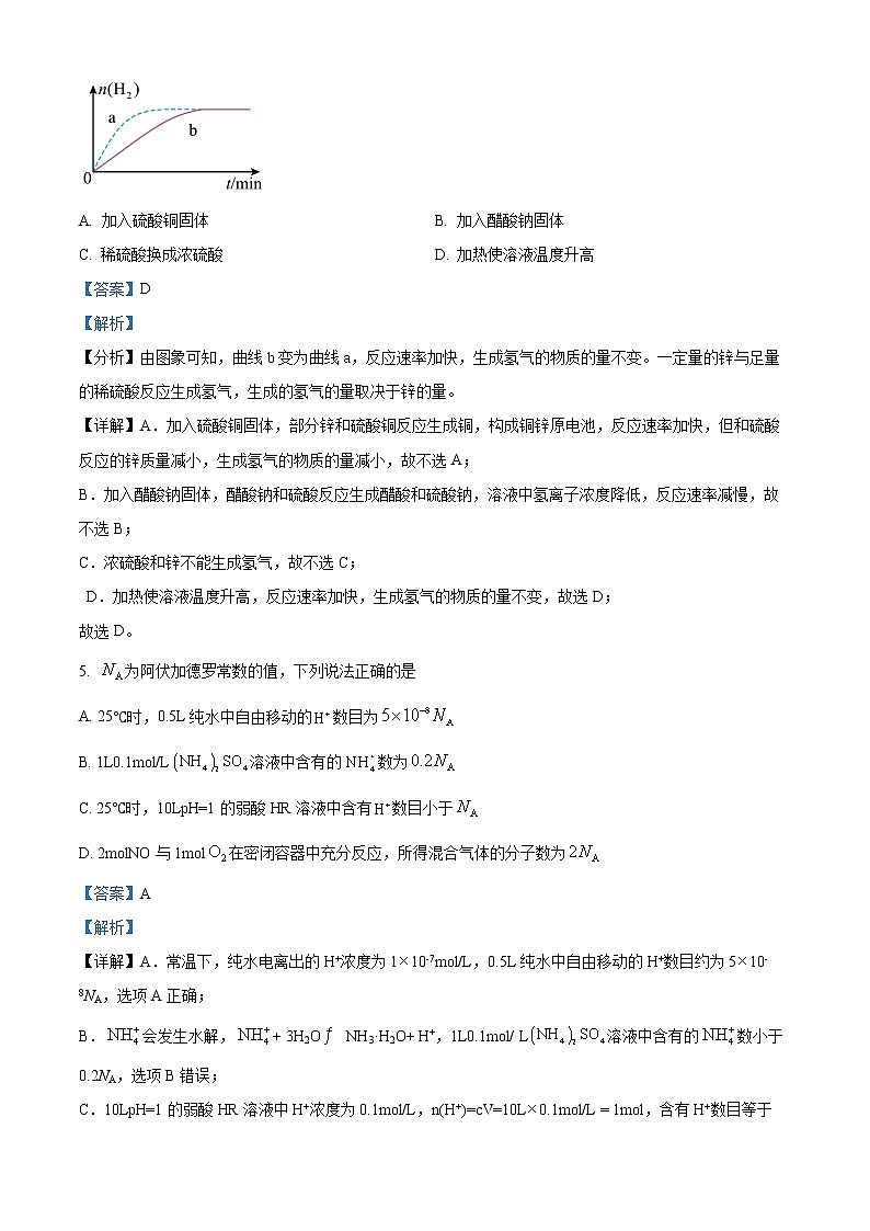 重庆市北碚区2022-2023学年高二上学期期末化学试题含解析第3页