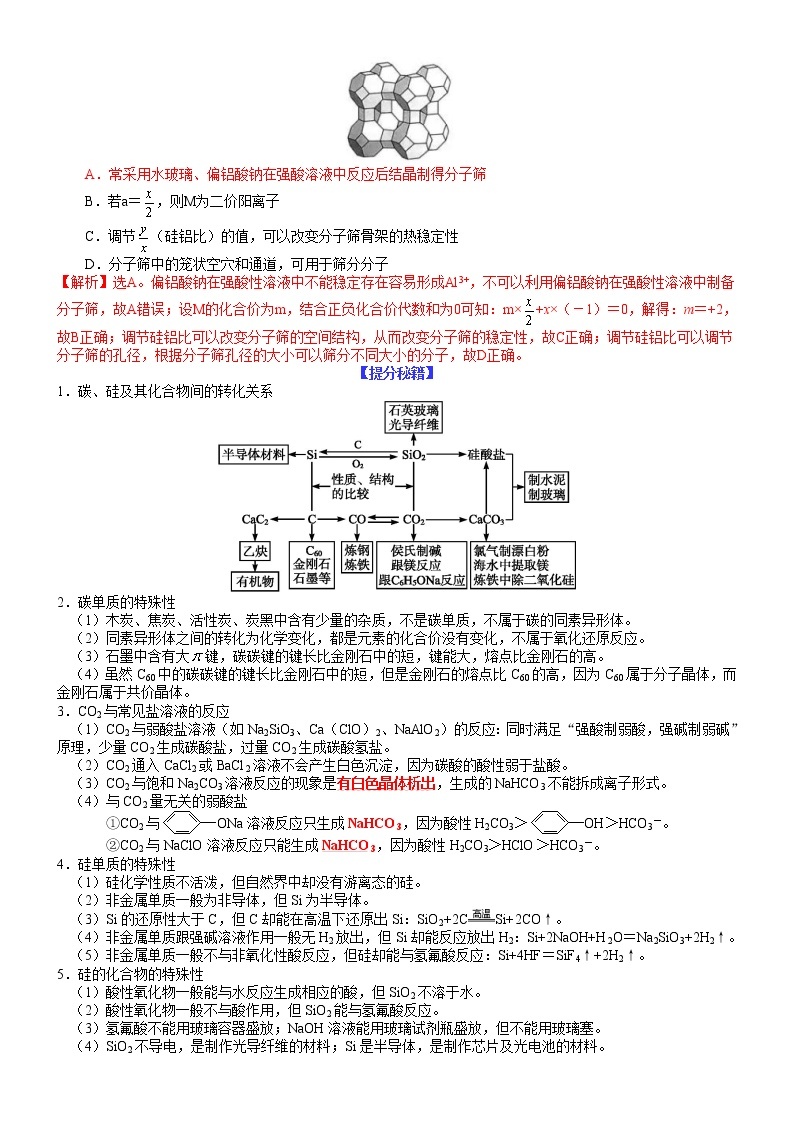 【新高考】2023年高考化学二轮题型精讲精练——专题10 常见非金属元素的性质及应用03