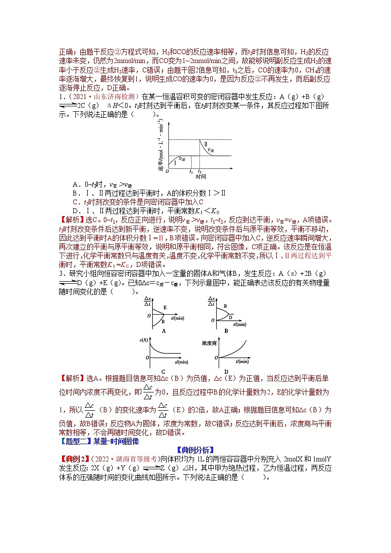 【新高考】2023年高考化学二轮题型精讲精练——专题17 化学平衡图表分析03