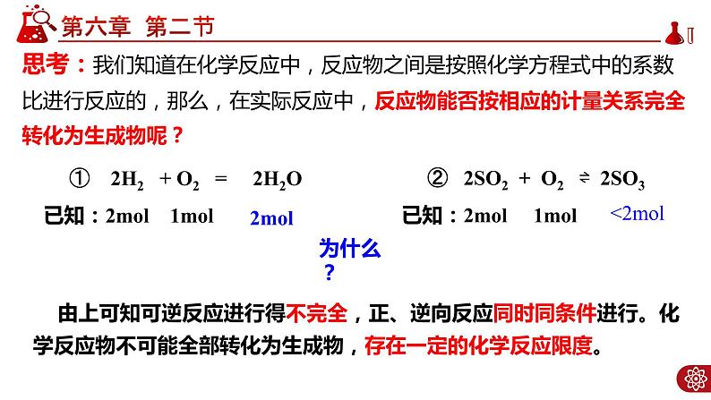 6.2.2 化学反应的限度和化学反应条件的控制PPT第4页