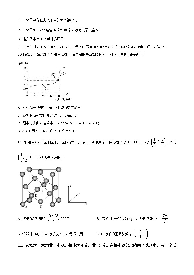 湖南省长沙市湖南师范大学附属中学2022-2023学年高二上学期期末考试化学试题无答案第3页