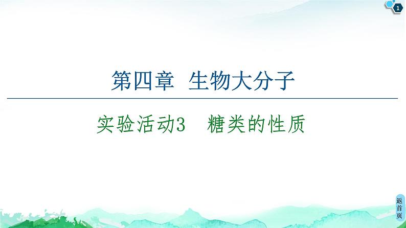 第4章 实验活动3 糖类的性质 课件【新教材】人教版(2019)高中化学选择性必修3第1页