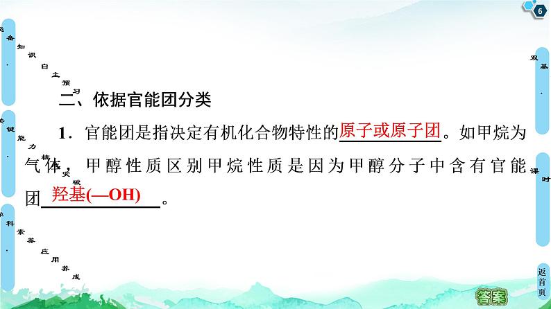 第1章 第1节 第1课时 有机化合物的分类方法 课件【新教材】人教版(2019)高中化学选择性必修3第6页