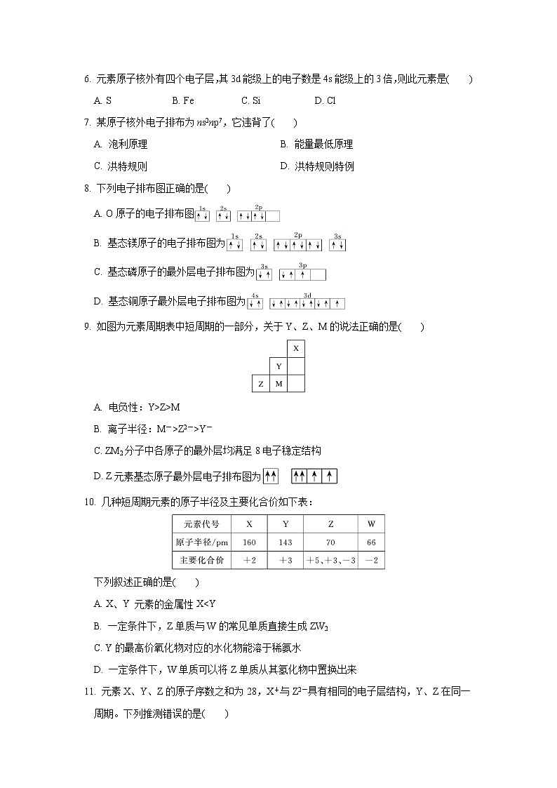 安徽省合肥市部分重点中学2022-2023学年高二下学期第一次质量检测化学试卷(含解析)02