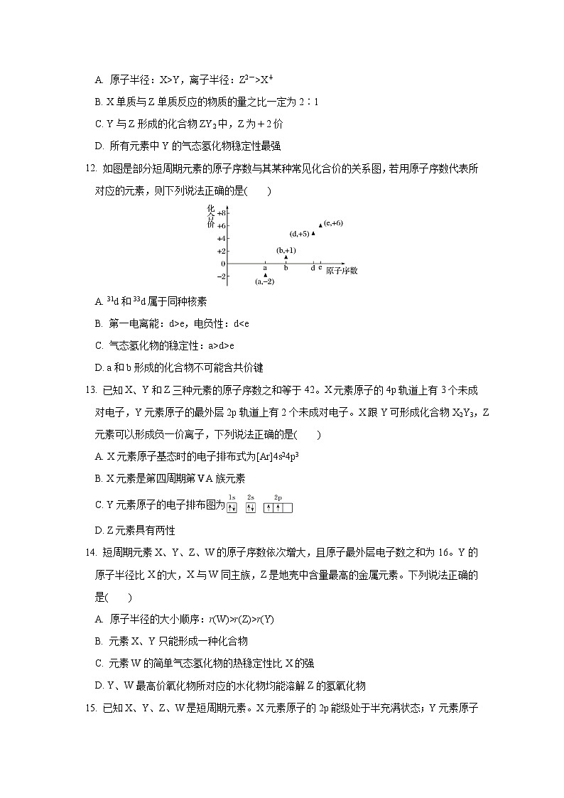 安徽省合肥市部分重点中学2022-2023学年高二下学期第一次质量检测化学试卷(含解析)03