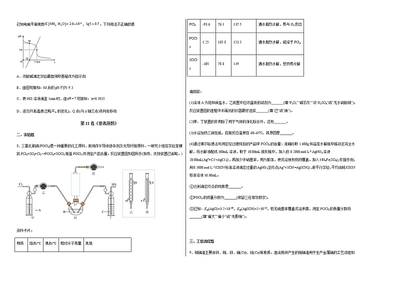云南省昆明市2022-2023学年高三下学期省统测考前模拟化学试题(含解析)02