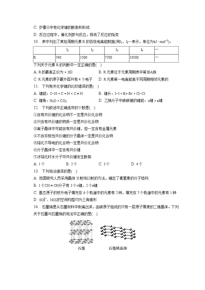 2021-2022学年湖北省武汉市部分重点中学高二(下)联考化学试卷(3月份)(含答案解析)第3页