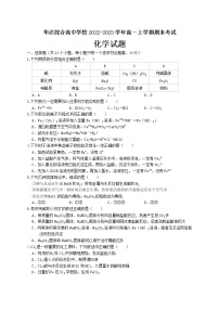 四川省眉山市仁寿县华达综合高中学校2022-2023学年高一上学期期末考试化学试题（含答案）