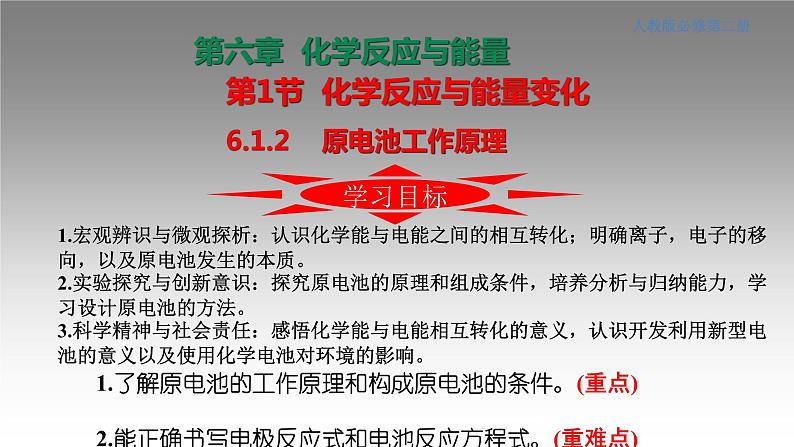 6.1.2 原电池工作原理(备课件)-高一化学同步备课系列(人教版必修第二册)第1页