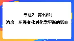 专题2第三单元 化学平衡的移动  第1课时　浓度、压强变化对化学平衡的影响课件PPT