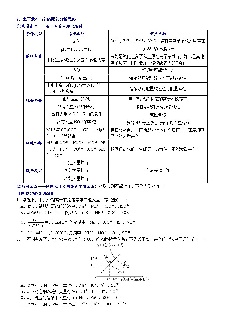03 考向3 离子共存及应用(附答案解析)-备战高考化学大二轮专题突破系列(全国通用)第3页