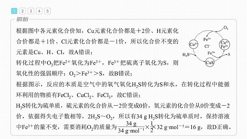 新高考化学一轮复习课件 第1章 专项特训1 循环转化关系图中的氧化还原反应05