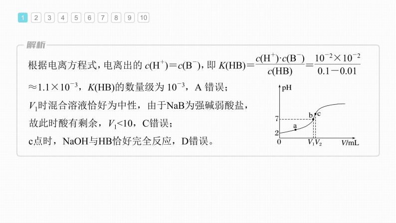 新高考化学一轮复习课件  第8章 专项特训6　滴定过程的曲线分析05