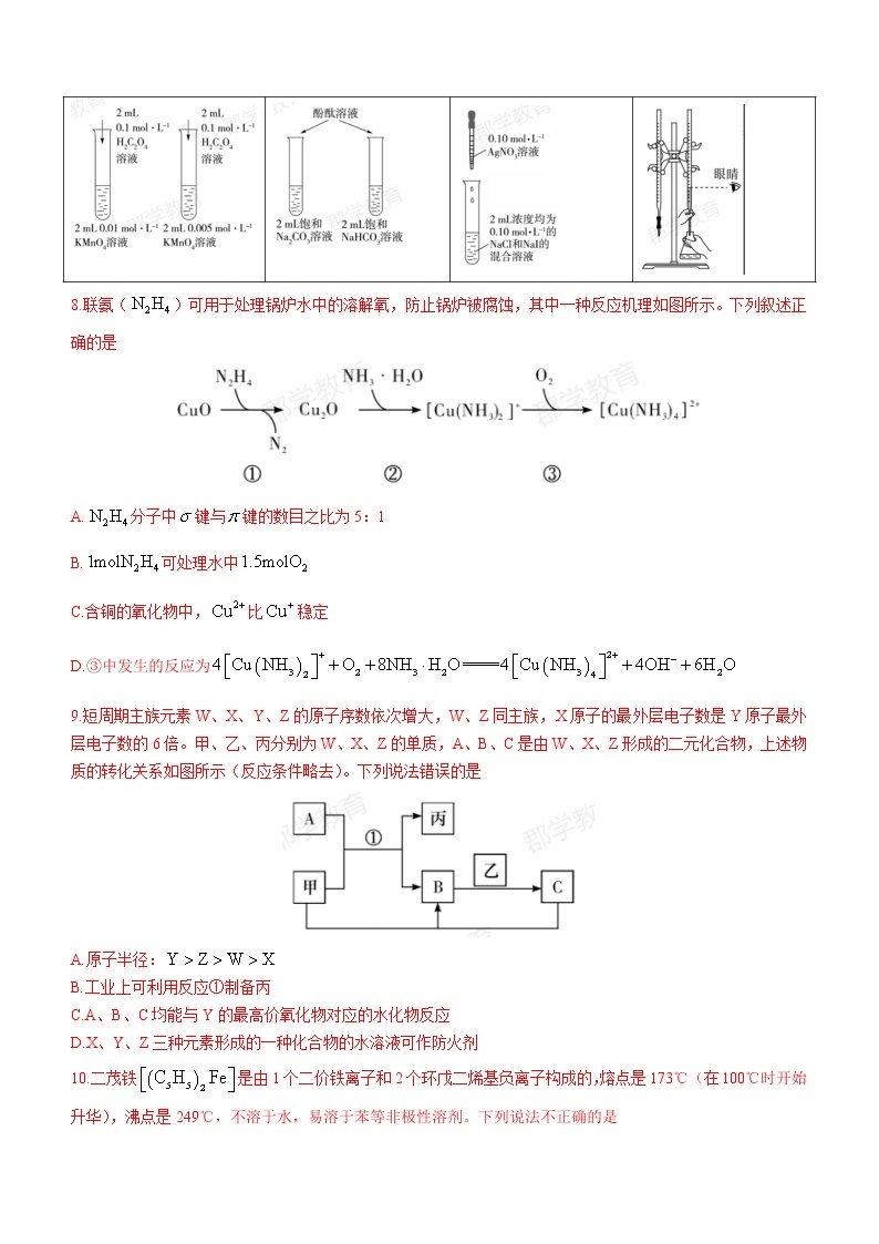 2023长沙长郡中学高二下学期第一次月考化学试题含答案03