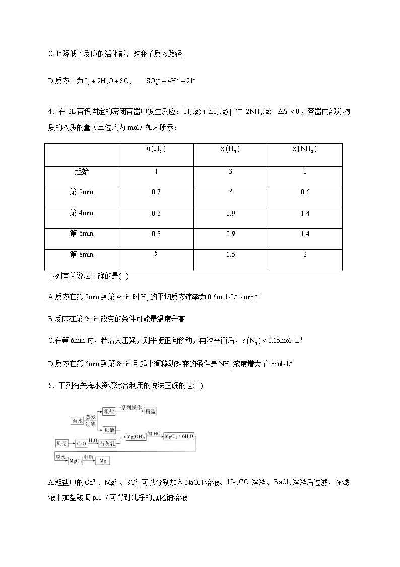 湖南省衡阳市衡阳县第四中学2022-2023学年高三下学期4月测试化学试题(含解析)第2页