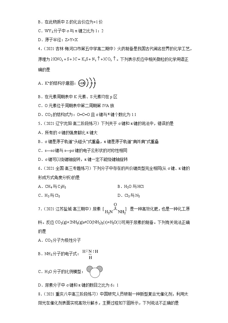 2.1.1共价键(第1课时 共价键)(习题精练)-高二化学同步课件精讲及习题精练(人教版选择性必修2)02