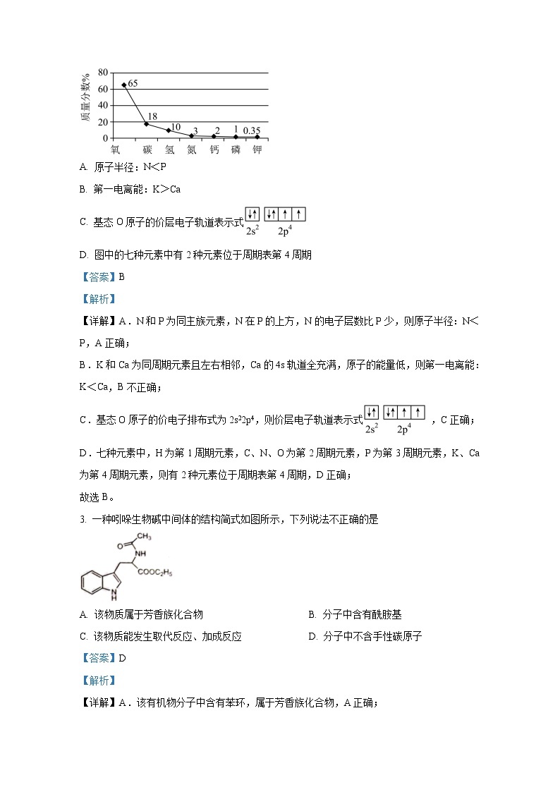 天津市河东区2023届高三化学一模试题（Word版附解析）02