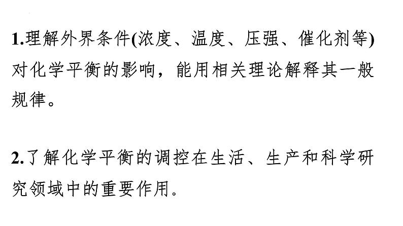 2024届高三化学高考备考一轮复习:化学平衡移动 工业合成氨课件02