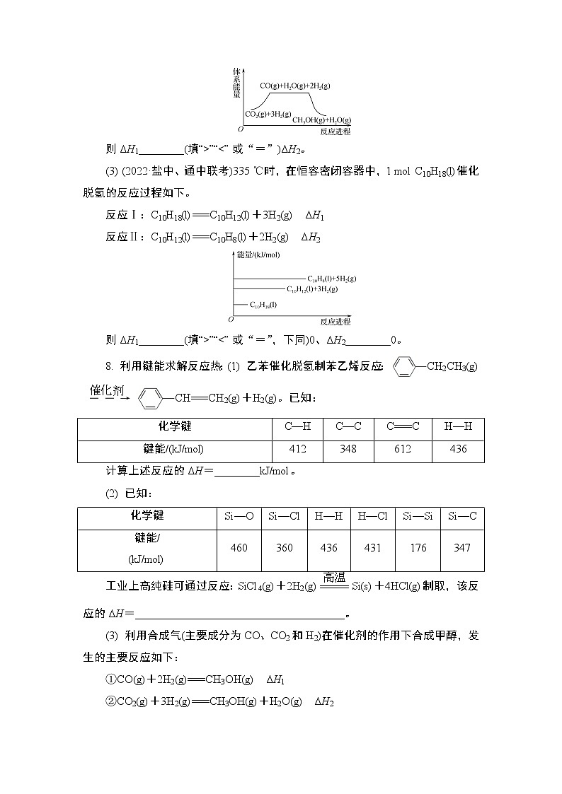 2024年江苏高考化学一轮复习 第17讲 反应热 盖斯定律 课时练(含解析)03