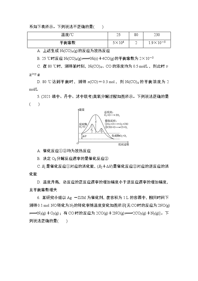 2024年江苏高考化学一轮复习 第21讲 化学平衡 化学平衡常数及计算 课时练(含解析)第2页