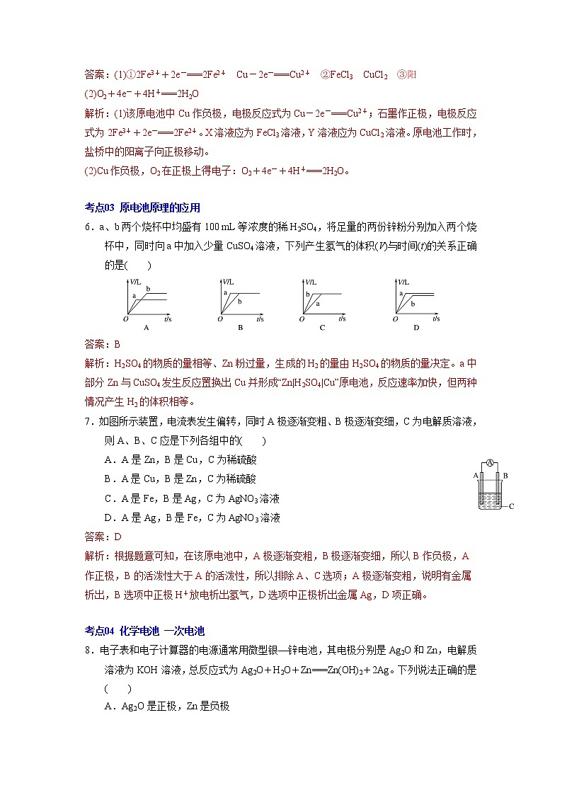 单元复习04 化学反应与电能【过习题】2022-2023学年高二化学单元复习(人教版2019选择性必修1)03