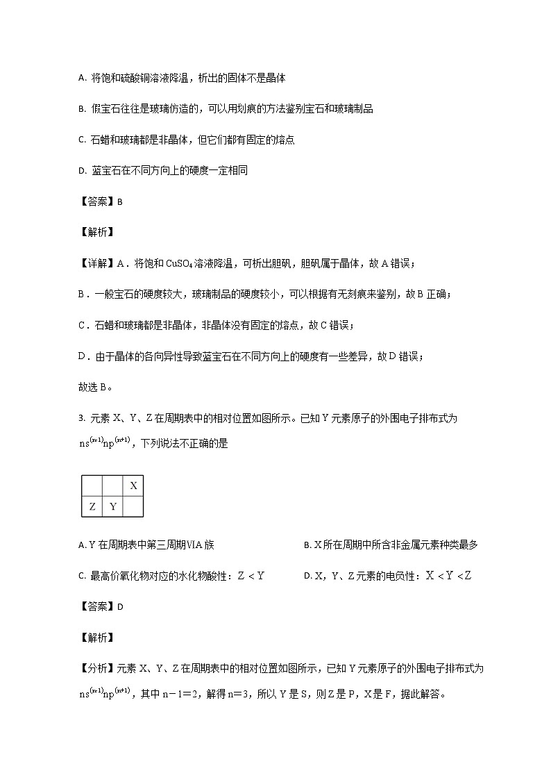 山東省滕州市第一中學(xué)2022-2023學(xué)年高二下學(xué)期3月質(zhì)量檢測(cè)化學(xué)試題word版含解析第2頁(yè)