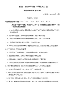 湖北省荆州市沙市中学2022-2023学年高一下学期4月期中化学试题含答案