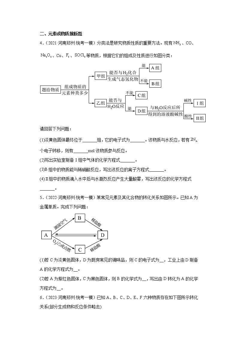 河南省郑州市2021届-2023届高考化学三年模拟(一模)按题型分类汇编-02非选择题第2页
